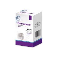 Alprazolam Farmapram 2mg white and purple box