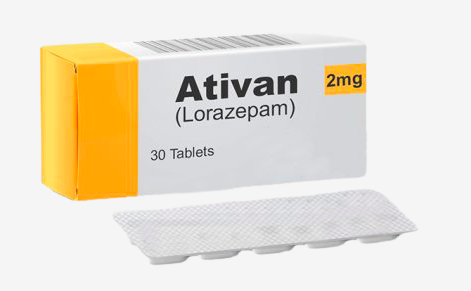 Lorazepam Ativan 2mg white and yellow box